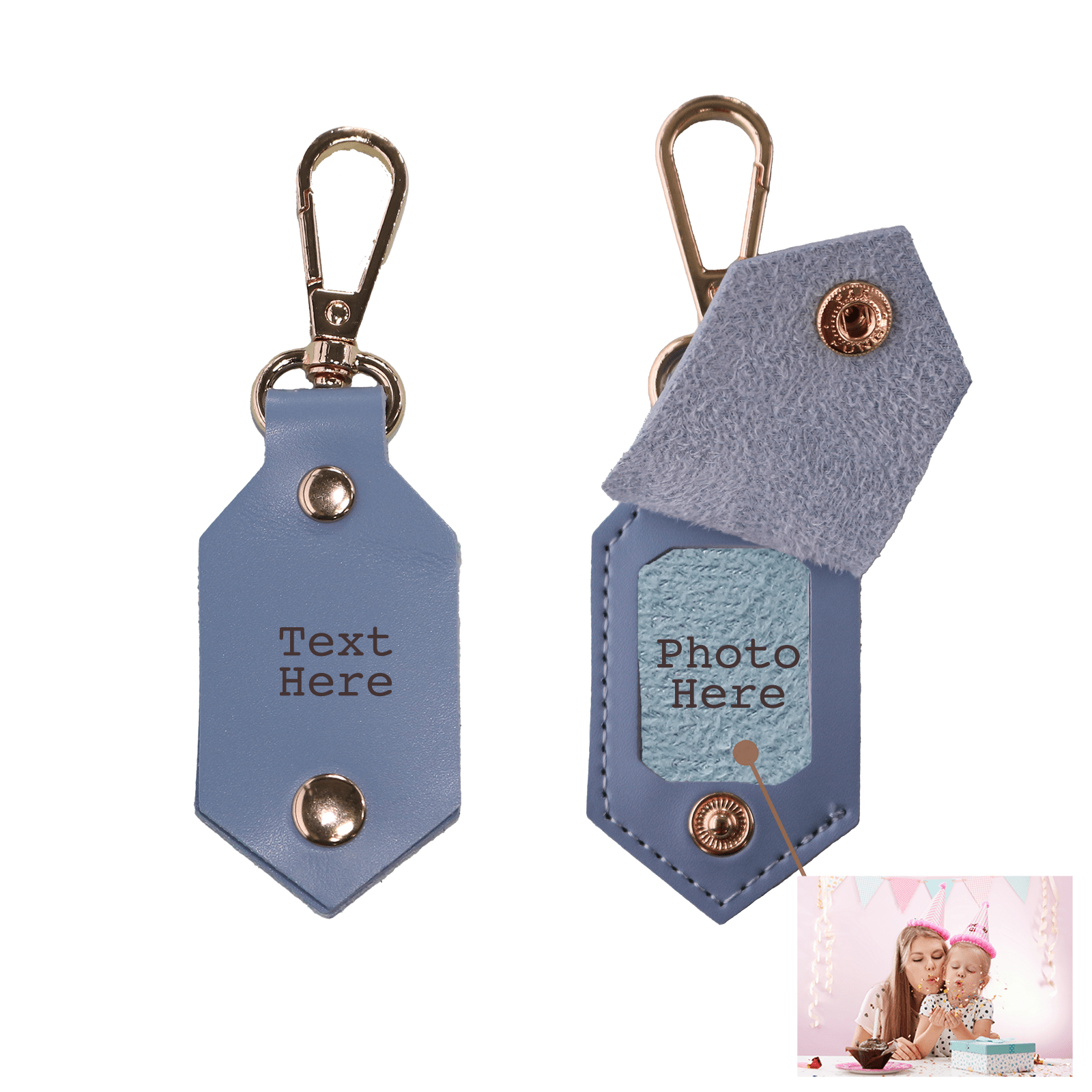 Personalized Picture Key Chains,Custom Keychain With Picture, Llaveros(Brown) Personalizados Customized Keychain Gifts For Women Boyfriend Husband Mens - uniqicon