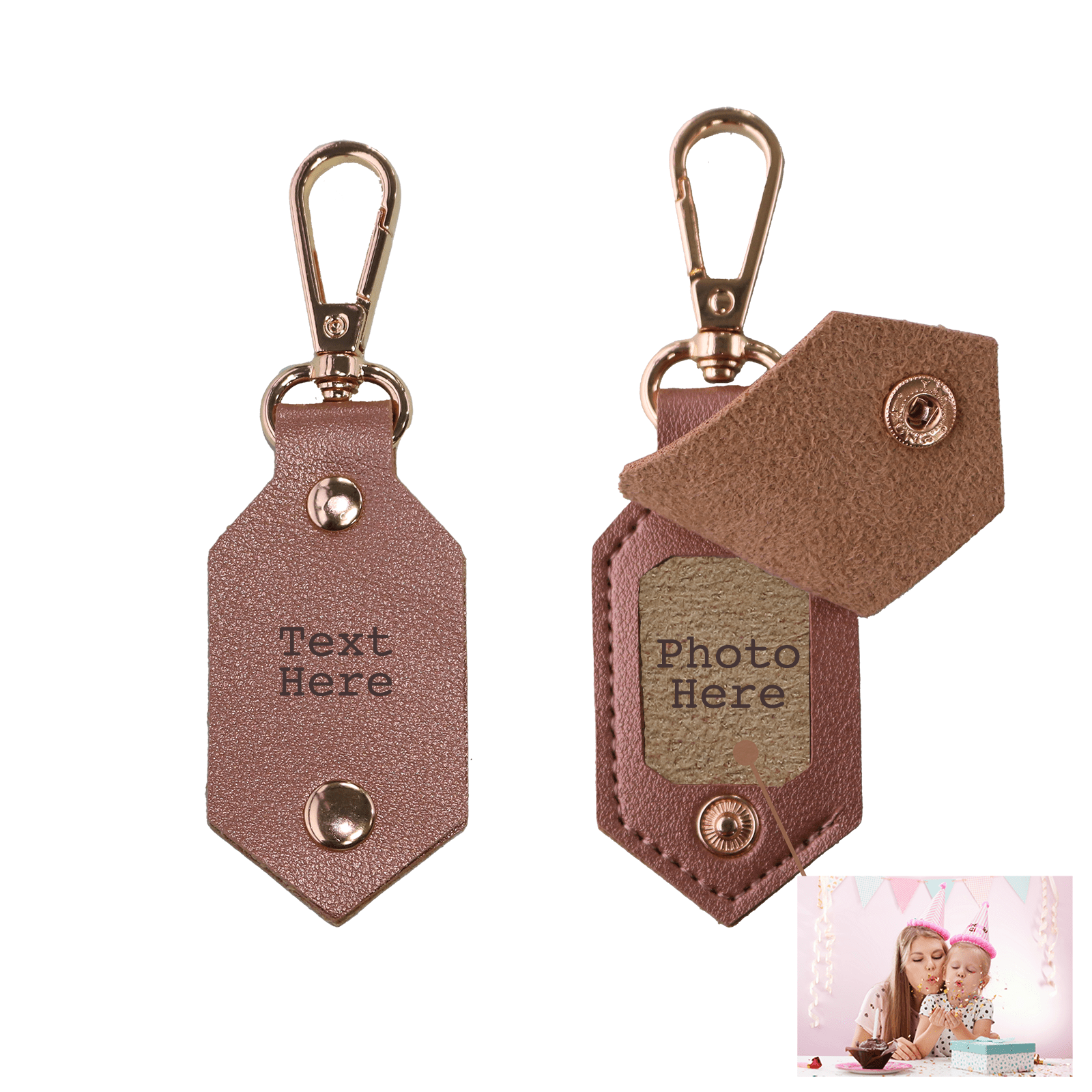 Personalized Picture Key Chains,Custom Keychain With Picture, Llaveros(Brown) Personalizados Customized Keychain Gifts For Women Boyfriend Husband Mens - uniqicon