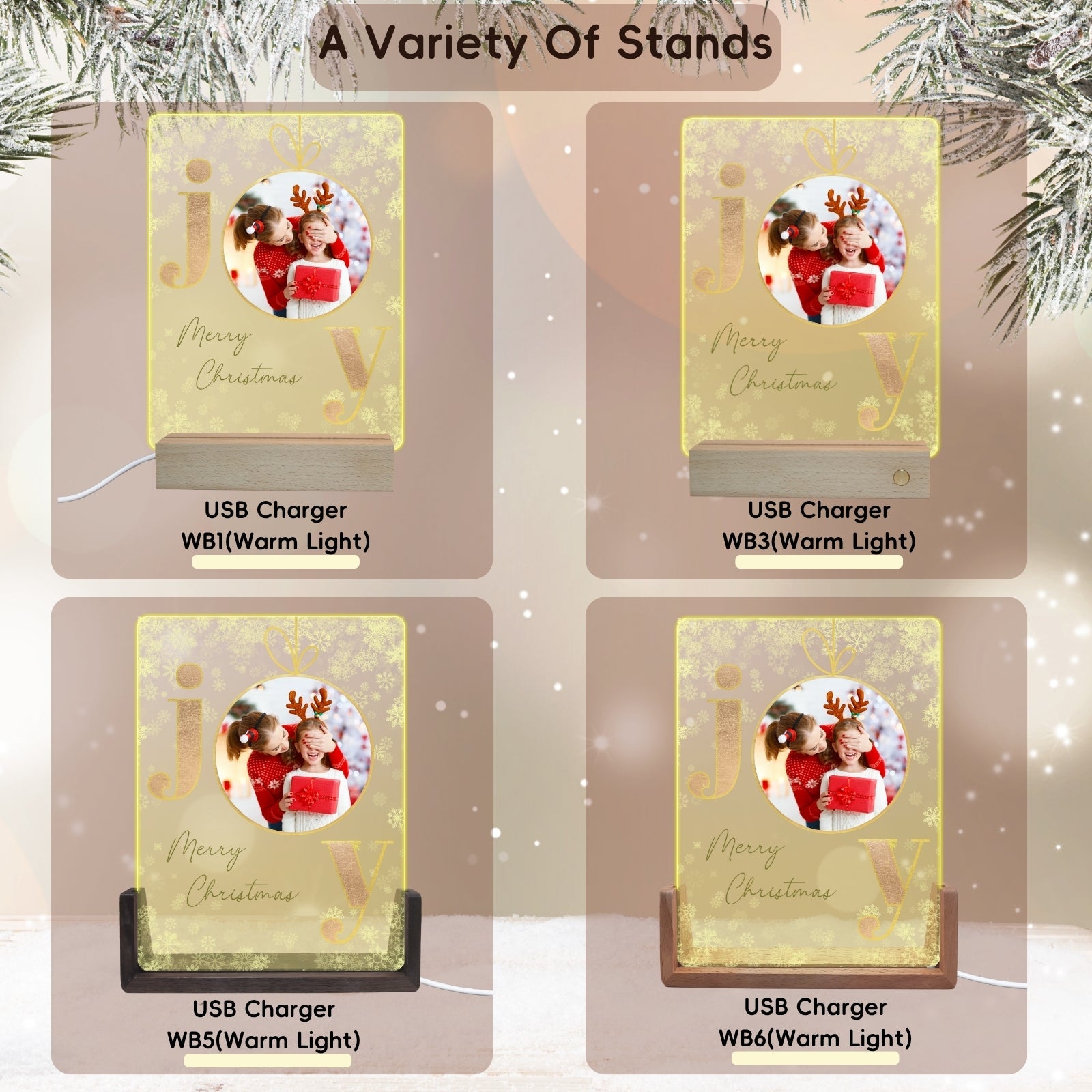 Customised Acrylic Plaque with Lights,Christmas Family Photo Frames Present for Daughter Son from Daddy Mum,Personalised Picture Frame for Grilfriend Boyfriend,Best Friend Gift Ideas - uniqicon