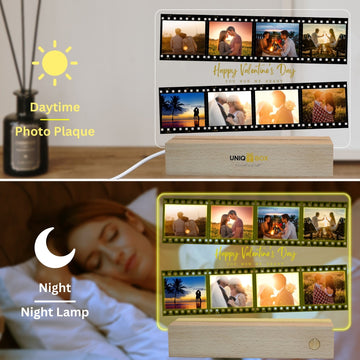 Customised LED Film Photo Frame,Personalised Valentines Day Gift for Him Her Boyfriend Girlfriend, Romantic Couples Picture Light for Wedding Anniversary Engagement Husband,I Love You Decor - uniqicon