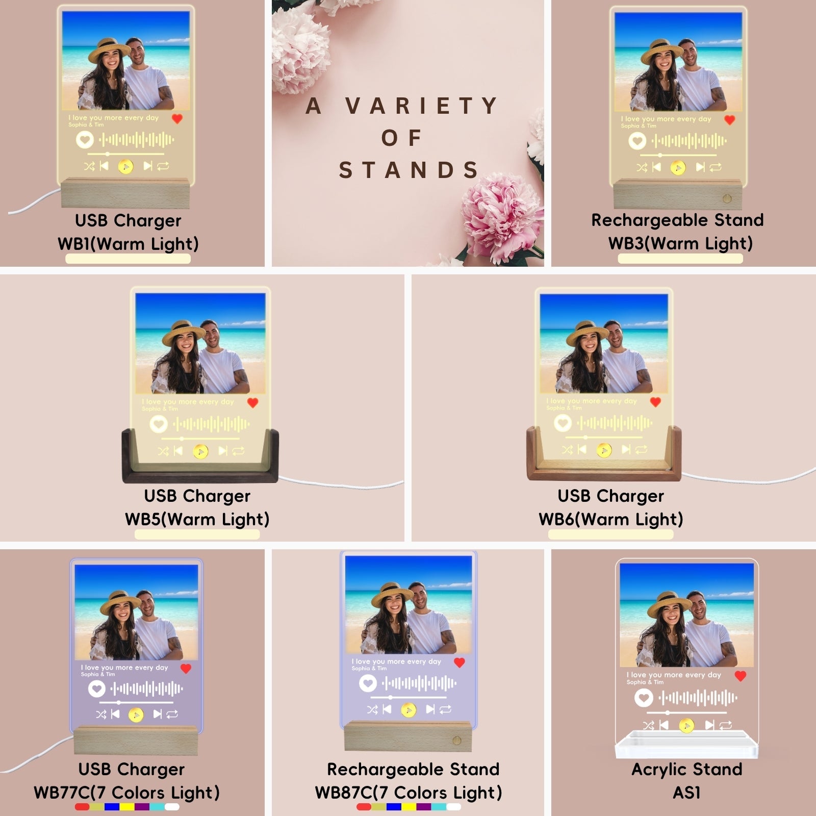 Gifts for Boyfriend, Girlfriend Birthday, Personalised Spotify Song Plaque Photo Frame,Customised Sentimental Cute Anniversar ypresent for Him Her Couple BF men - uniqicon