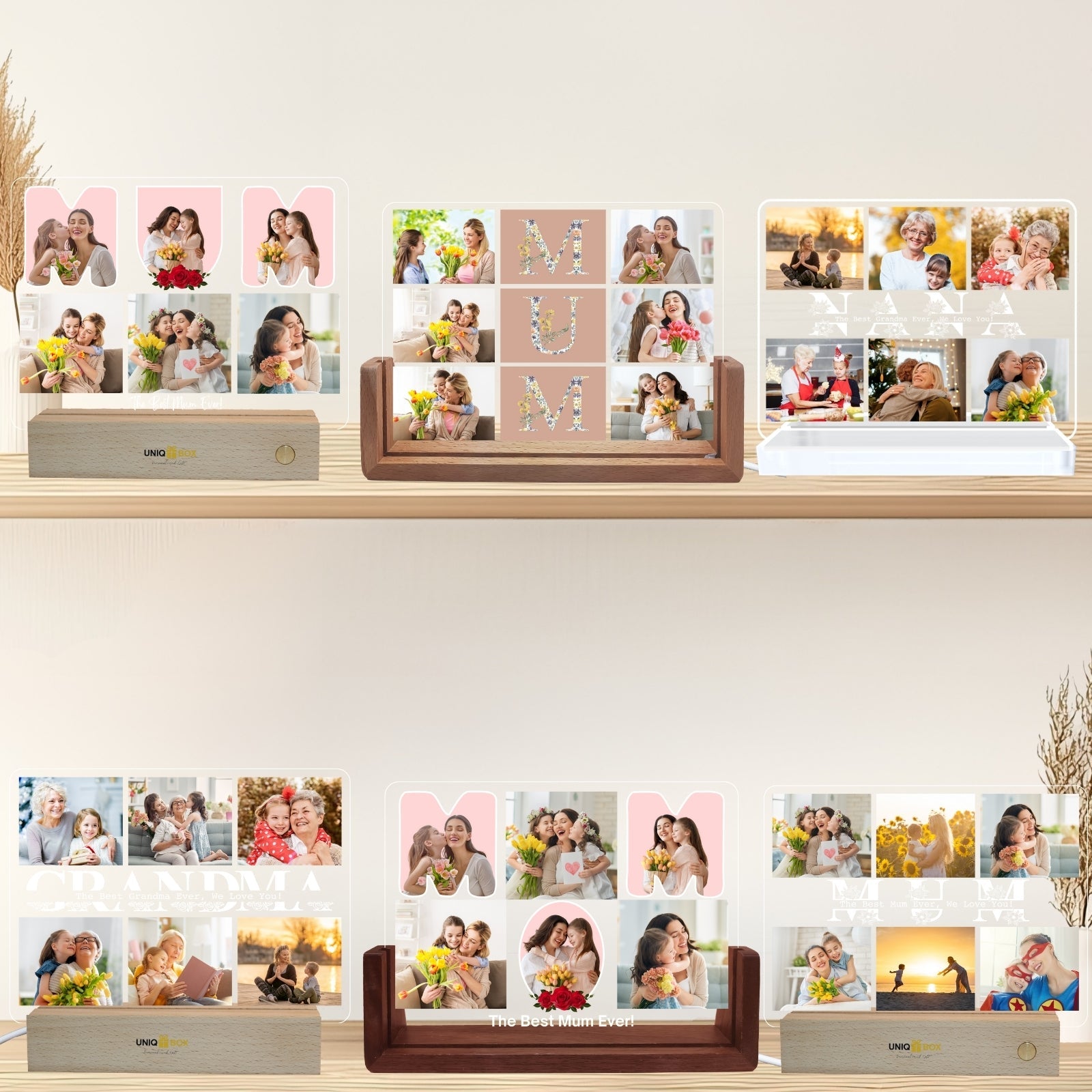 Mothers Day Gifts for Mom,Personalised Picture Photo Frames,Multiple Pictures Presents On Her Birthday Frame Gift,Step Mother'S In Law Mummy to Be Decorations - uniqicon