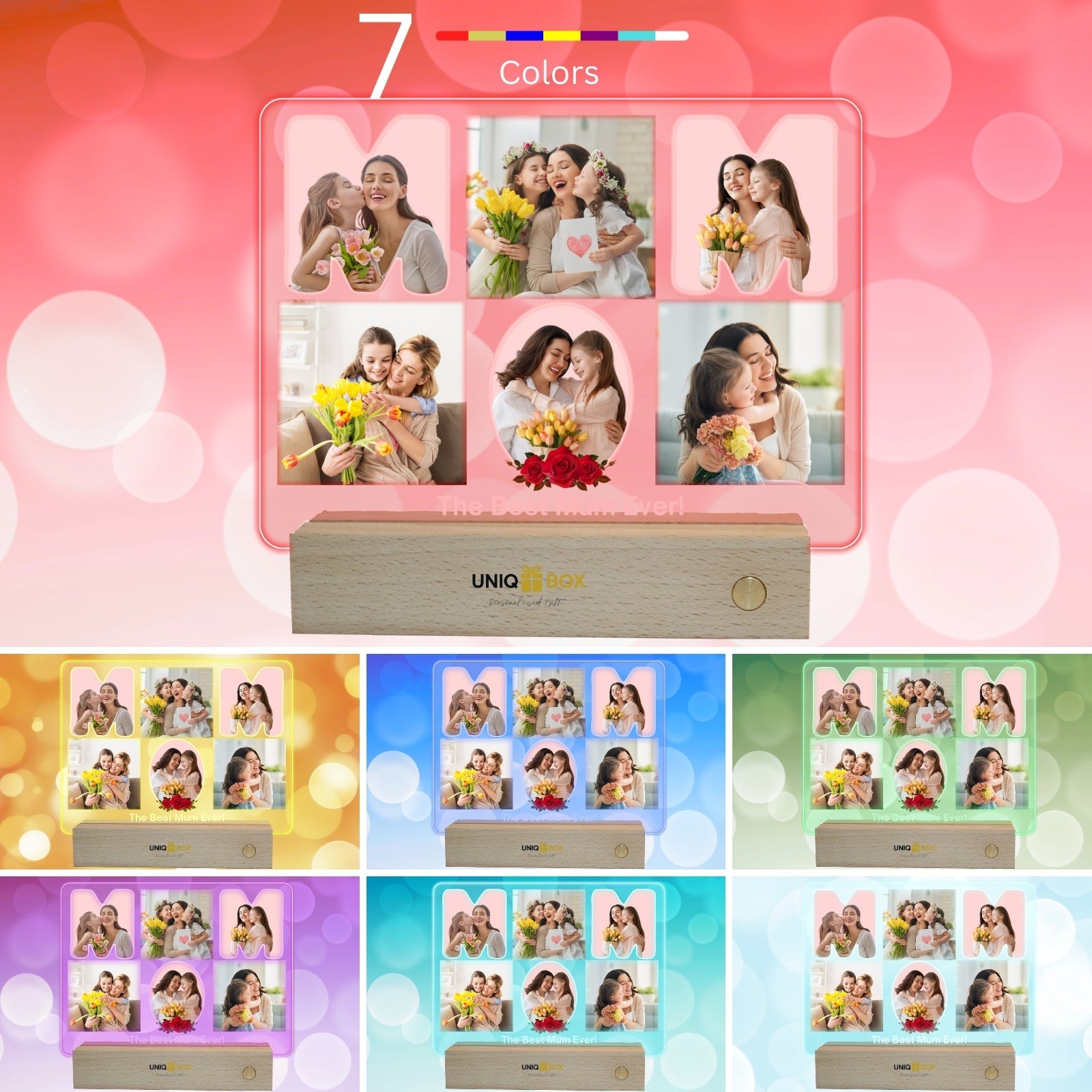 Mothers Day Gifts for Mom,Personalised Picture Photo Frames,Multiple Pictures Presents On Her Birthday Frame Gift,Step Mother'S In Law Mummy to Be Decorations - uniqicon