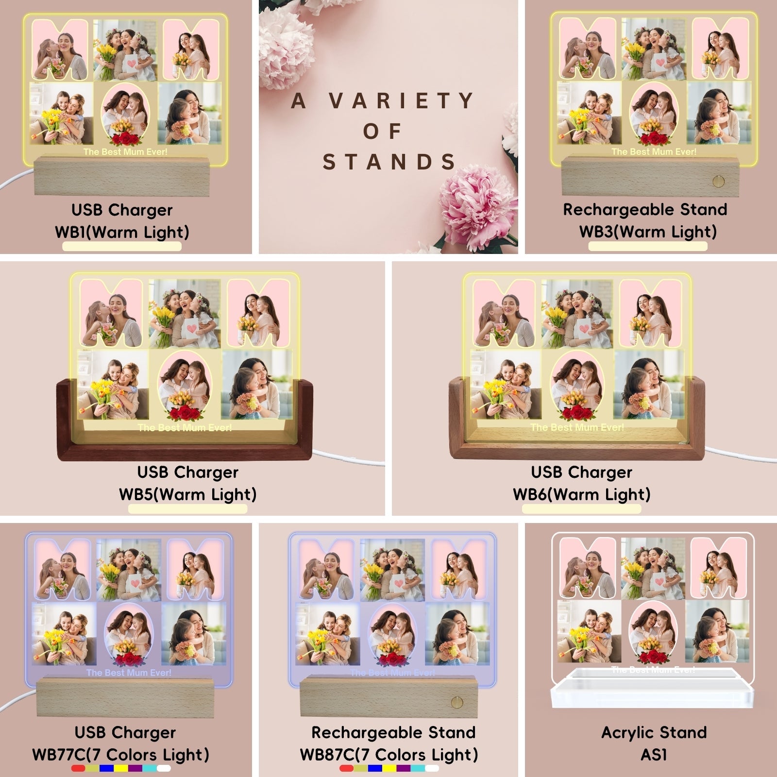 Mothers Day Gifts for Mom,Personalised Picture Photo Frames,Multiple Pictures Presents On Her Birthday Frame Gift,Step Mother'S In Law Mummy to Be Decorations - uniqicon