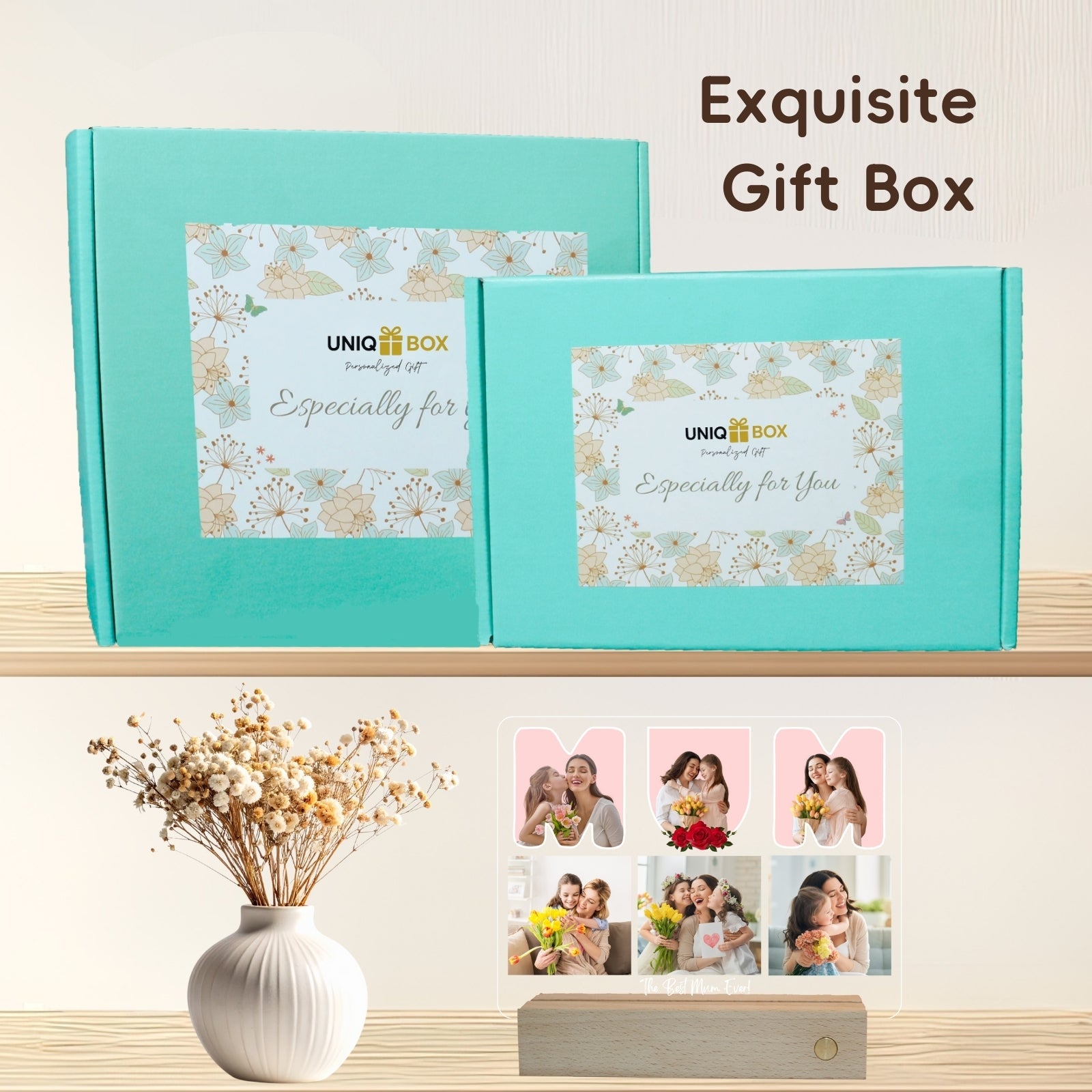 Personalised Mothers Day Multiple Photo Frames,Picture Gifts for Mum Birthday, Mother And Daughter Keepsake, Presents On Her Mums Best Birthday from Kids - uniqicon