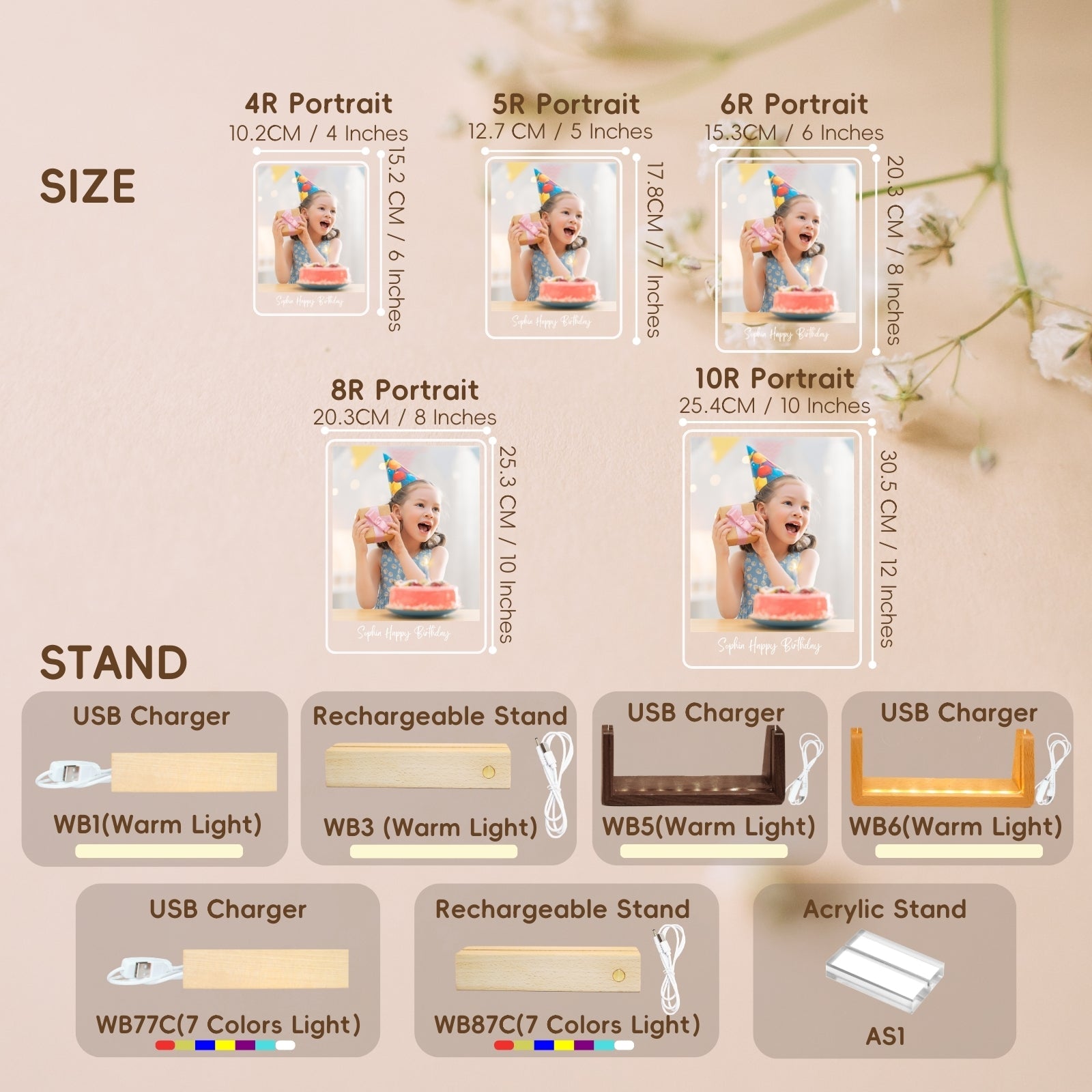Personalised Photo Frames Birthday Gifts for Mum Her,Custom Picture Plaque with LED Lights Night Light, Birthday Present for Daughter Wife Girlfriend Best Friend Dad - uniqicon