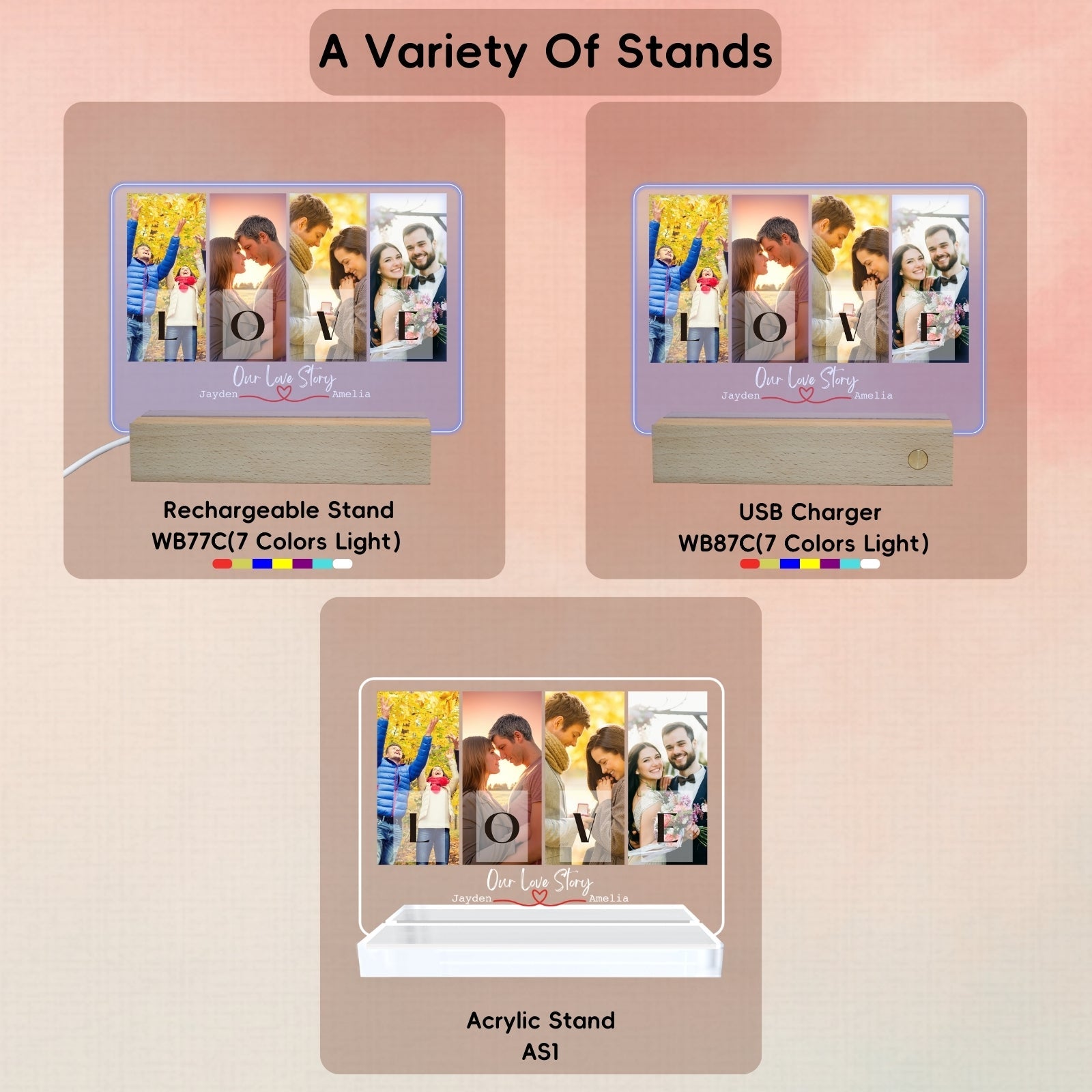 Personalised Photo Gifts with LED Picture Frame,Customised Valentines Day Gift for Him Her Boyfriend Mens Couples Husband,Anniversary Wedding Engagement Long Distance Relationship Romantic Decor - uniqicon