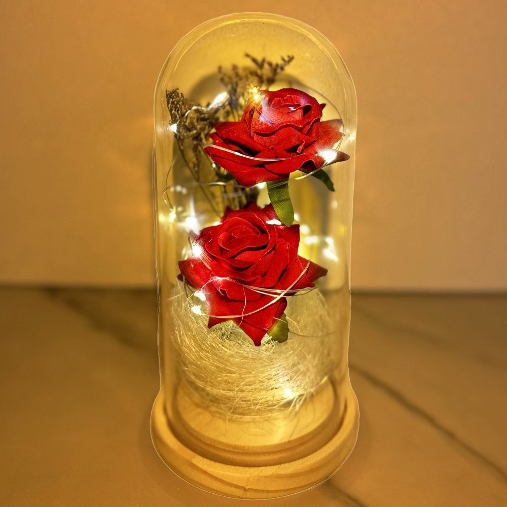 Anniversary & Valentine's Day Gifts For Mom Women, Personalized Rose Lamp, Mother's Day, Birthday Presents For Mom,Girlfriends & Wives Handmade Roses Flowers Galaxy Eternal Enchanted Rose Glass Dome With Message 2F - uniqicon